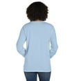 thumbnail image 3 of Hanes Unisex Garment Dyed Long Sleeve Pocket T-Shirt Soothing Blue S, 3 of 4