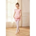 thumbnail image 5 of Oudiya Girls Ballet Dance Dress Leotards Ruffle Sleeve Shiny Ballet Tutu Skirt Pink for 3-4Y, 5 of 9