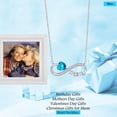 thumbnail image 3 of TINGN Mom Birthday Gifts Infinity Necklace 925 Sterling Silver Heart Birthstone Necklace Mom Jewelry Christmas Valentines Mothers Day Birthday Gifts for Mom, 3 of 7