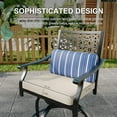 thumbnail image 5 of Homhougo Outdoor High Swivel Bar Stools, Bar Height Patio Chairs with Beige Seat Cushion, Counter Height Tall Patio Swivel Chairs, Outdoor SwivelBarChairs Set of 2, Backyard, with Armrest & Back, 5 of 9