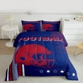 thumbnail image 2 of jejeloiu Football Sport Game Twin Comforter Sets,Red Blue Bedding Set For Teens Reversible 2-Piece, 2 of 8
