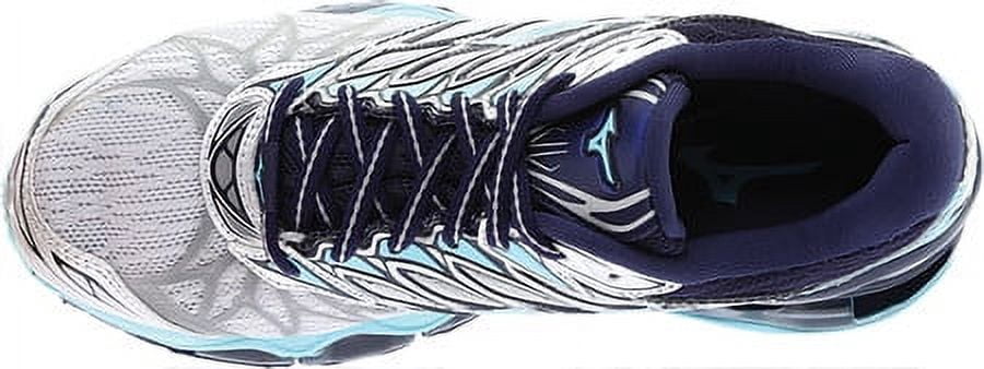 Mizuno Women's Wave Prophecy 7 Running Shoe, Size 8.5, Silver-Aqua