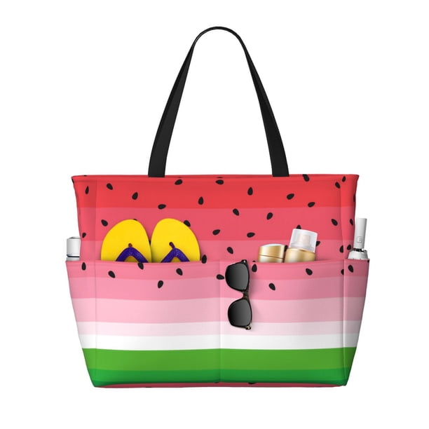 Easygdp Watermelon Bolsa de Viaje de Playa de Gran Capacidad, Bolsa Tote Perfecta para la Playa, Escapadas de Fin de Semana y Viajes