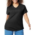 thumbnail image 2 of Just My Size Women's Plus Size Short Sleeve V-neck T-shirt Value Pack (2-pack), 2 of 5