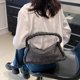thumbnail image 2 of Bolsos con asa superior para mujer, bolso de hombro con cadena, bolso elástico de punto, bolso de tienda (negro), 2 of 7