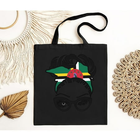 vintage Dominica Tote Bag  Dominica Flag T-Bag  Head Scarf   Hair Wrap   Dominica Vacay   Dominica Souvenir  Dominica Rivers  soft-style t-Bag-TH11103
