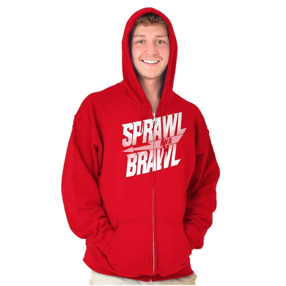 Sprawl and Brawl Muay Thai Fight Zip Up Hoodie Men's Women's Brisco Brands X