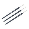 thumbnail image 5 of Uxcell #0 #00 #000 Bristle Dark Blue Wood Handle Detailing Paint Brush Set 2 Sets (6Packs), 5 of 6