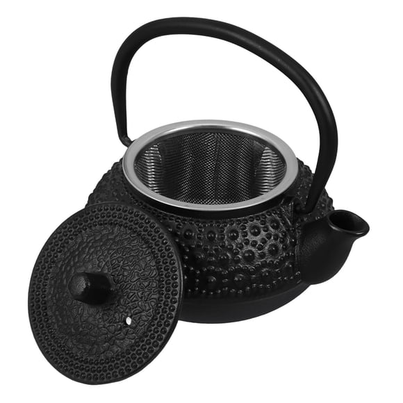 unbranded Hervidor De Hierro Fundido Negro Con Para Té A En