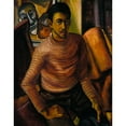 thumbnail image 3 of Malvin Gray Johnson 15x18 Black Modern Framed Museum Art Print Titled - Self-Portrait (1934), 3 of 5