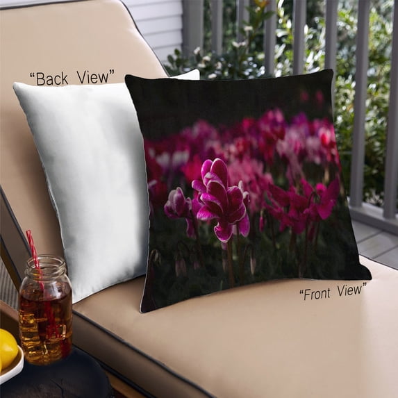 Ahgly Company Plants Flower Outdoor Throw Pillow, 18 inch by 18 inch