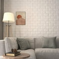 thumbnail image 3 of BSHAPPLUS® 5PCS 30"x28" 3D Brick Wall Panels,29 Sq.Ft Self-Adhesive Foam Wall Tiles Stickers,Paintable Peel and Stick Wallpaper Tile Backsplash,Tear Tape Faux Brick Wall Panel For Bedrooms, Bathrooms, 3 of 11