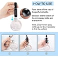 thumbnail image 2 of Botella de spray de perfume de 5 ml, vacía, recargable, mini, portátil, para viaje, atomizador de perfume, viales de perfume para hombre y mujer (3 unidades), 2 of 3