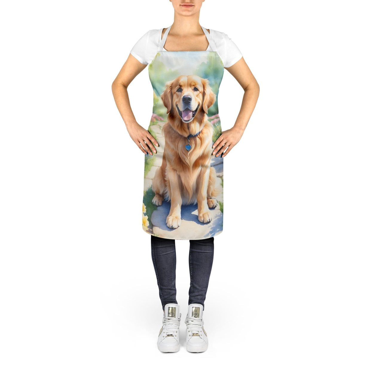 Golden Retriever Spring Path Apron