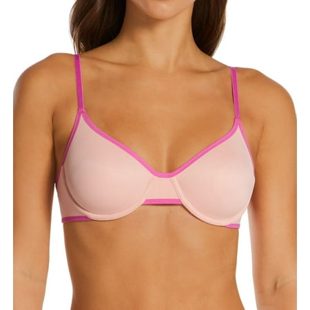 Women s Hanes DHY208 Authentic Unlined Underwire Bra (Pink Gleam Fuschia 34A)