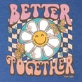 thumbnail image 6 of Wild Bobby Retro Better Together Daisy Smiley Face Checkered Background Vintage Women Tri-Blend Racerback Tank Top, Vintage Royal, Medium, 6 of 6