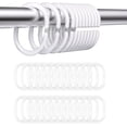 thumbnail image 1 of 24 Pcs Shower Curtain Ring, C-Shaped Shower Curtain Hook, Plastic Shower Curtain Rings, Shower Curtain Ring for Bathroom, for Bathroom, Bedroom, Dressing Room, 1 of 5