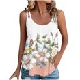 thumbnail image 2 of Ichuanyi Women's Spring Summer Sleeveless Top, Fashion Print Casual Round Neck Cami Blouse, Floral Print Casual Fashion Top, 2 of 5