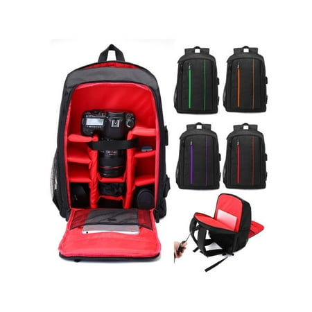 Slr Camera Lens Case Moaere Digital SLR Camera Backpack Laptop Lens Case Shoulder Storage Bag with Rain Cover for Tripod and Accessories ()