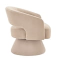 thumbnail image 4 of Modern Swivel Barrel Armchair | 360 Degree Rotation for Living Room & Bedroom | Solid Wood Base with Velvet Upholstery | Solves Limited Mobility in Seating, 4 of 4
