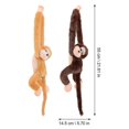 thumbnail image 3 of 2 Pcs Stuffed Animals Kids Hanging Monkey Plush Toy Nursery Room Decor Huggable Stuffed Animal Monkey Hanging Stuffed Animal-hy, 3 of 3
