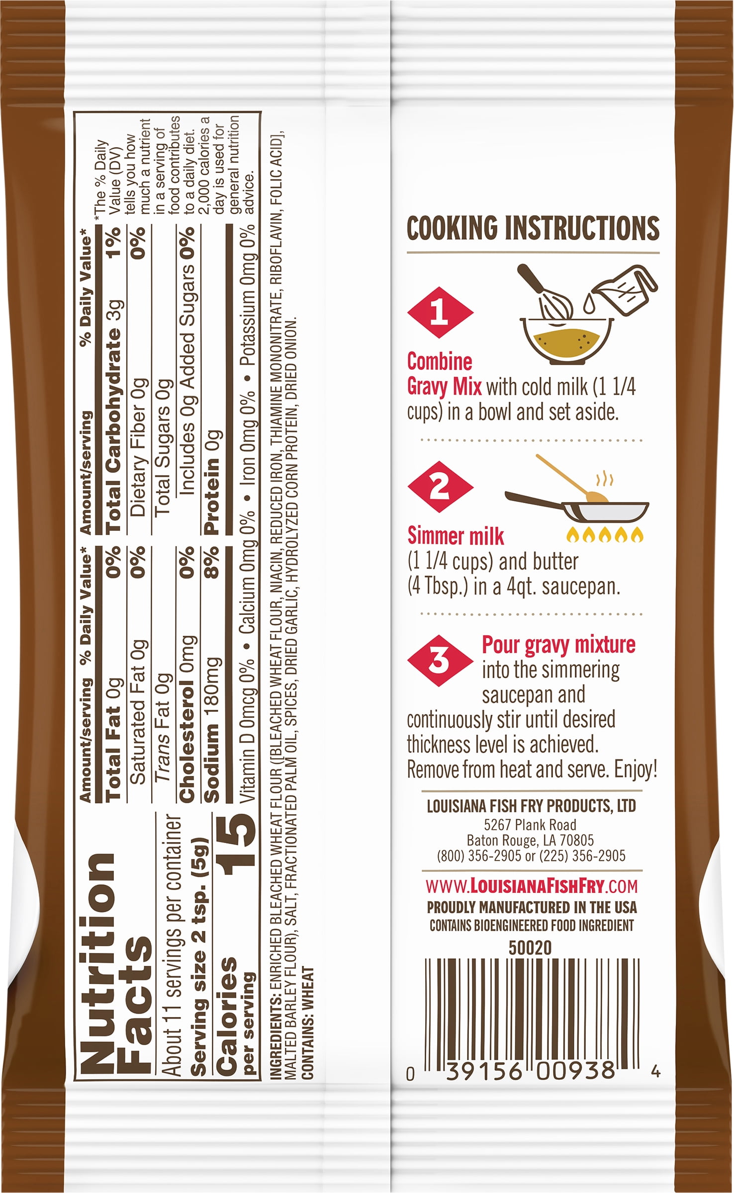 (2 pack) White Gravy Mix, 2 oz, bag
