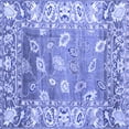 thumbnail image 1 of Ahgly Company Machine Washable Indoor Square Oriental Blue Traditional Area Rugs, 7' Square, 1 of 4