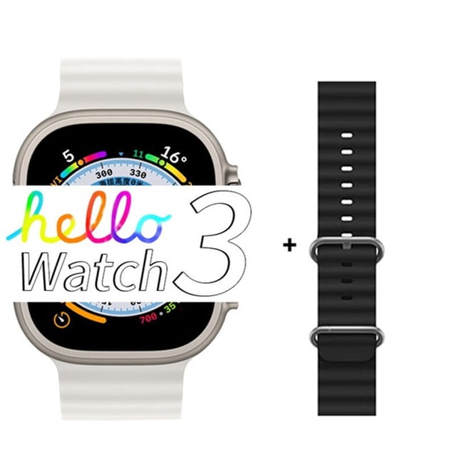 Hello Watch-reloj inteligente Original de 3 generación para hombre, pulsera de Fitness con Pantalla AMOLED de 2,04 pulgadas, 4GB de ROM, NFC, brújula, para Android e IOS