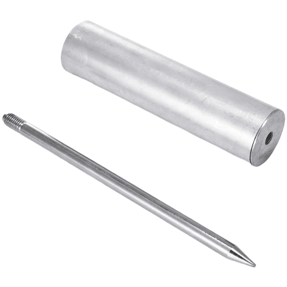 GRIMPEX Aluminum Alloy Fishing Rod Holder Ground Insert Tube 38mm for Sea Rod Stand Silver A