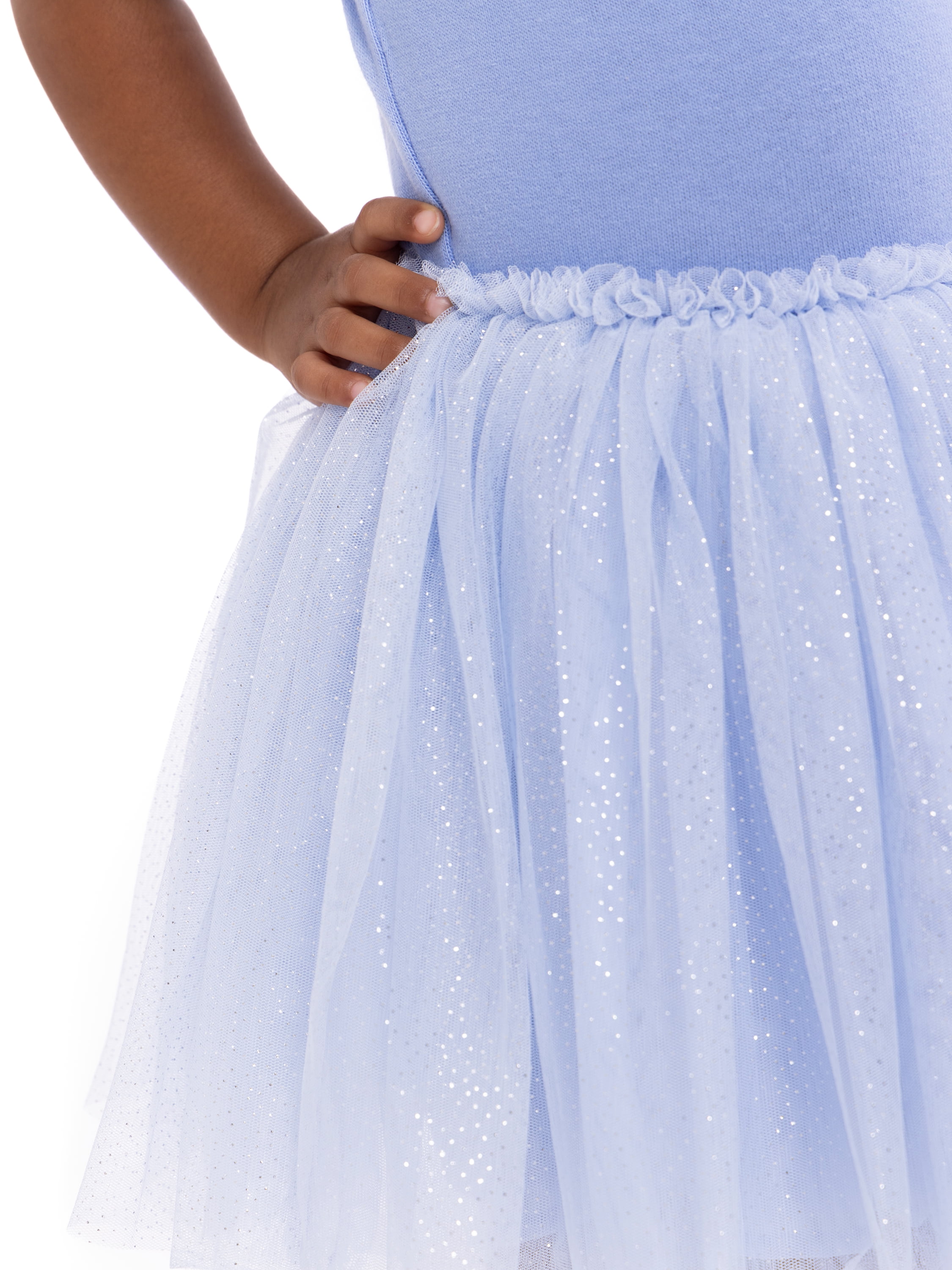Disney Princess Toddler Girls Cinderella Cosplay Tutu Dress with Puff Sleeves, Sizes 12M-5T