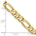 thumbnail image 2 of 14k Yellow Gold 6.6mm Semi-solid Figaro Chain Necklace 26 Inch Chain Necklace for Women and Men, 2 of 2