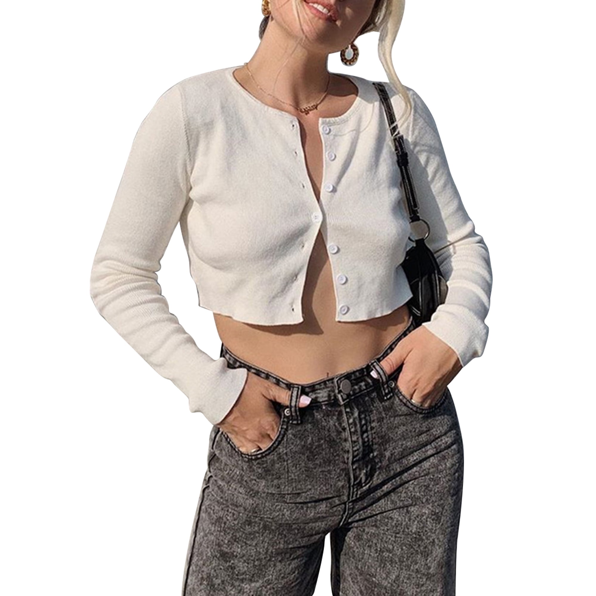 crop slim cardigan