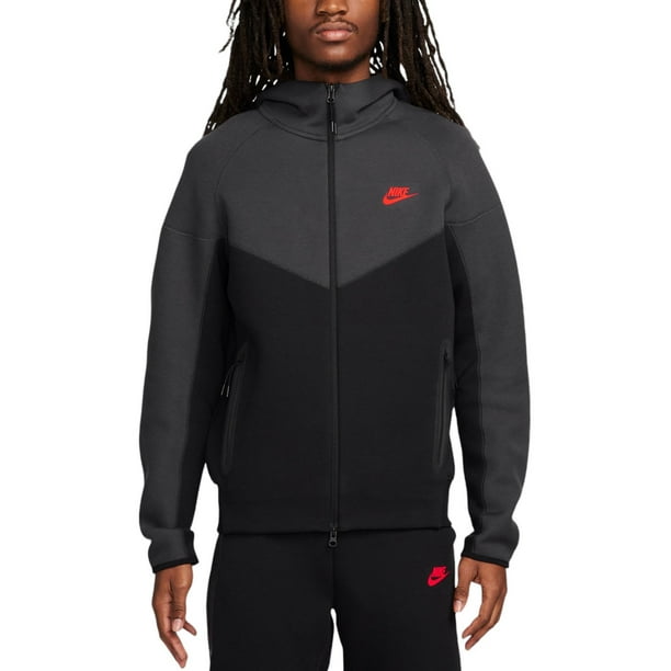Men's Nike Sportswear Tech Fleece Grey/Blck Full Zip Hoodie