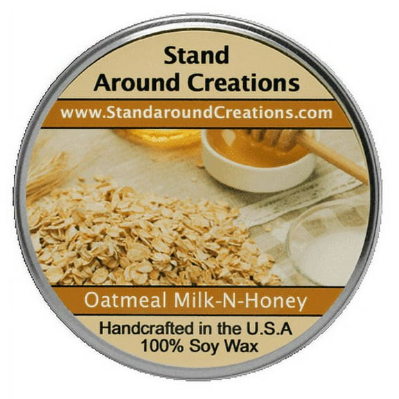 OATMEAL MILK-N-HONEY TUREEN 3-OZ. ALL NATURAL SOY CANDLE