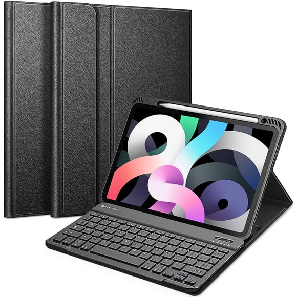 Fintie Keyboard Case for iPad Air 4th Generation 10.9 Inch 2020 [Built-in Pencil Holder] - Soft TPU Back Cover