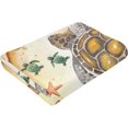 thumbnail image 5 of Beach Turtles flannel Throw Blanket Soft Lightweight Warm Cozy Plush Blanket for Couch Bed Sofa 80"X60", 5 of 6