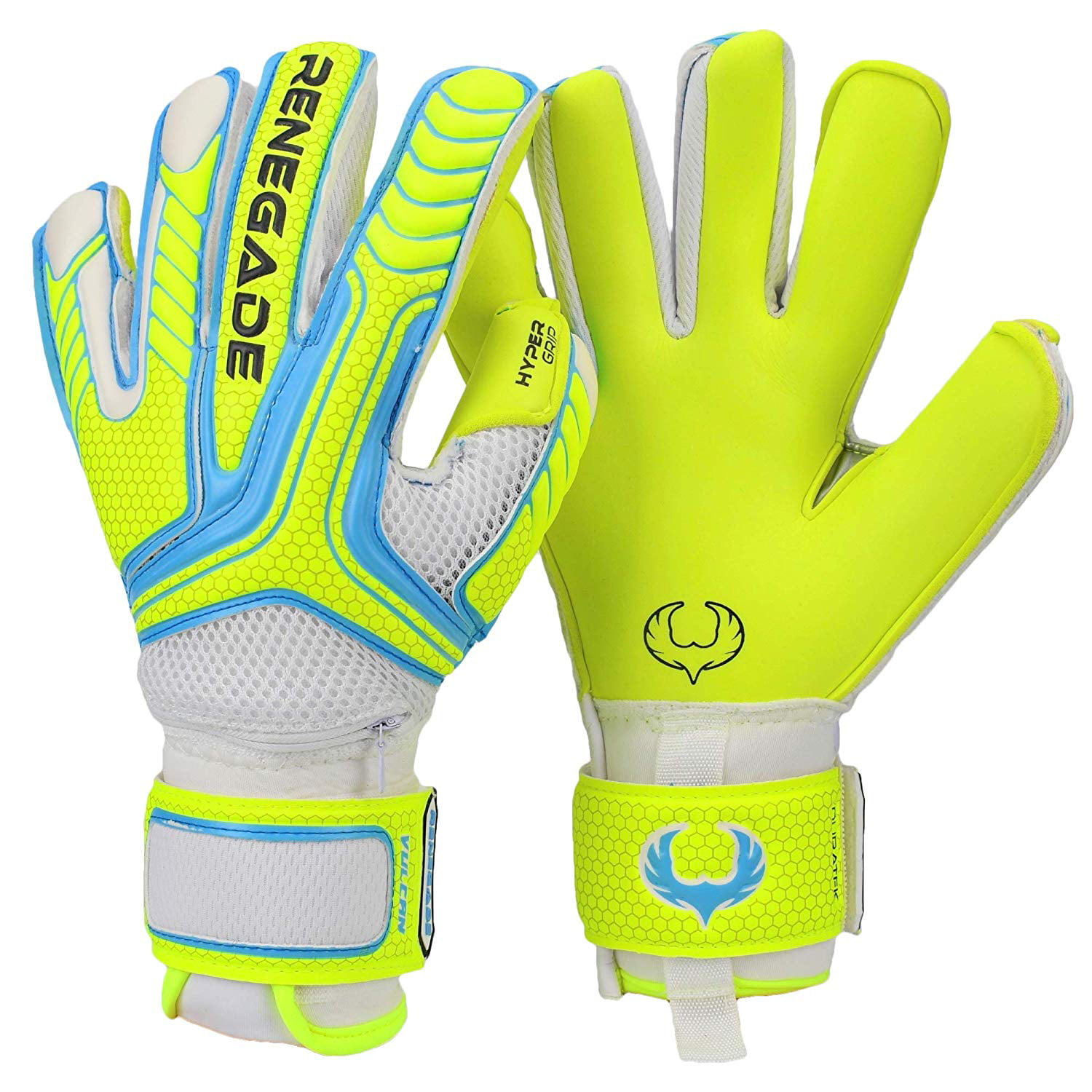 Goalkeeper Gloves Finger Save Football Goalie Roll Finger Gloves Size 4-11 BLACK 