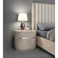 thumbnail image 5 of HomeRoots 487332 22 in. Beige Two Drawer Oval Nightstand, 5 of 5