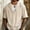 c01Beige, variant on Mens Fashion Tops Casual Lapel Neck Short Sleeve T-Shirt Casual Work Tees Comfy Travel Vacation Solid Color Blouse Gray S