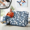 thumbnail image 5 of ZIATUBLES Stretch Recliner Sofa Covers White Rose Vintage Blue Printed Couch Slipcover 8 PCS 3 Seater Recliner Chair Covers Soft Fitted Furniture Protector with Storage Pocket for Living Room, 5 of 9