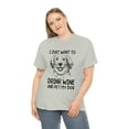 thumbnail image 4 of I Just Want To Drink Wine And Pet My Dog Unisex Heavy Cotton Tee, 4 of 9