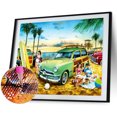 thumbnail image 3 of Cuadros Decorativos Kits de pintura de diamantes 5D DIY Imagen de coche de playa de taladro redondo completo (B4628) Ndcxsfigh Nuevos Originales, 3 of 8