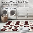 thumbnail image 5 of ODIKA 3'x5' Machine Washable Non-Slip Area Rug, Festive Nordic Snowflake Medallion Design High Traffic Rug with Pad, Red, 501219, 5 of 8