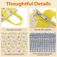 thumbnail image 4 of Pioneer Flower Floral Print Pattern Insulated Lunch Bag for Women & Adults,Large Portable Soft Cooler Lunch Bag,Thermal Food Storage Tote with Pearl Cotton,8.66L,8.75x5.75x9.5 Inch, 4 of 6
