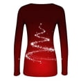 thumbnail image 5 of Jovrlynd Christmas Shirts for Women Long Sleeve Stretchy Fitted Cute Funny Lightweight T Shirt for Holiday Party, 5 of 6