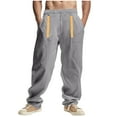 thumbnail image 1 of Dagugfen Mens Casual Pants Drawstring Elastic Waist Loose Lightweight Solid Color Work Lounge Pants, 1 of 9
