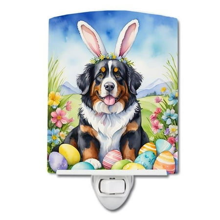 

6 x 4 in. Bernese Mountain Dog Easter Egg Hunt Ceramic Night Light
