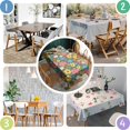 thumbnail image 5 of Pioneer Flower Floral Print Pattern Rectangle Tablecloth 60"x120", Waterproof Polyester Table Cloth, Wipeable Spillproof for Dining Camping Indoor Outdoor, 5 of 6