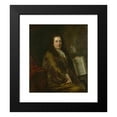 thumbnail image 2 of David van der Plas 20x23 Black Modern Framed Museum Art Print Titled - Portrait of Caspar Commelin, Bookseller, Newspaper Publisher and Author of the Official History of Amsterdam ‘Beschrijv, 2 of 5