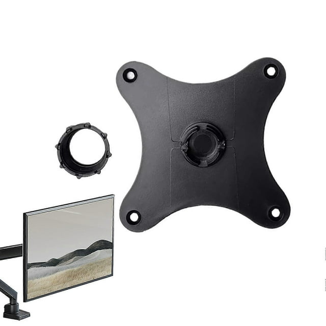 Portable Monitor Bracket Adapter 75mm Hole Spacing, 17mm Ball Head, Horizontal And Vertical Mount, Black